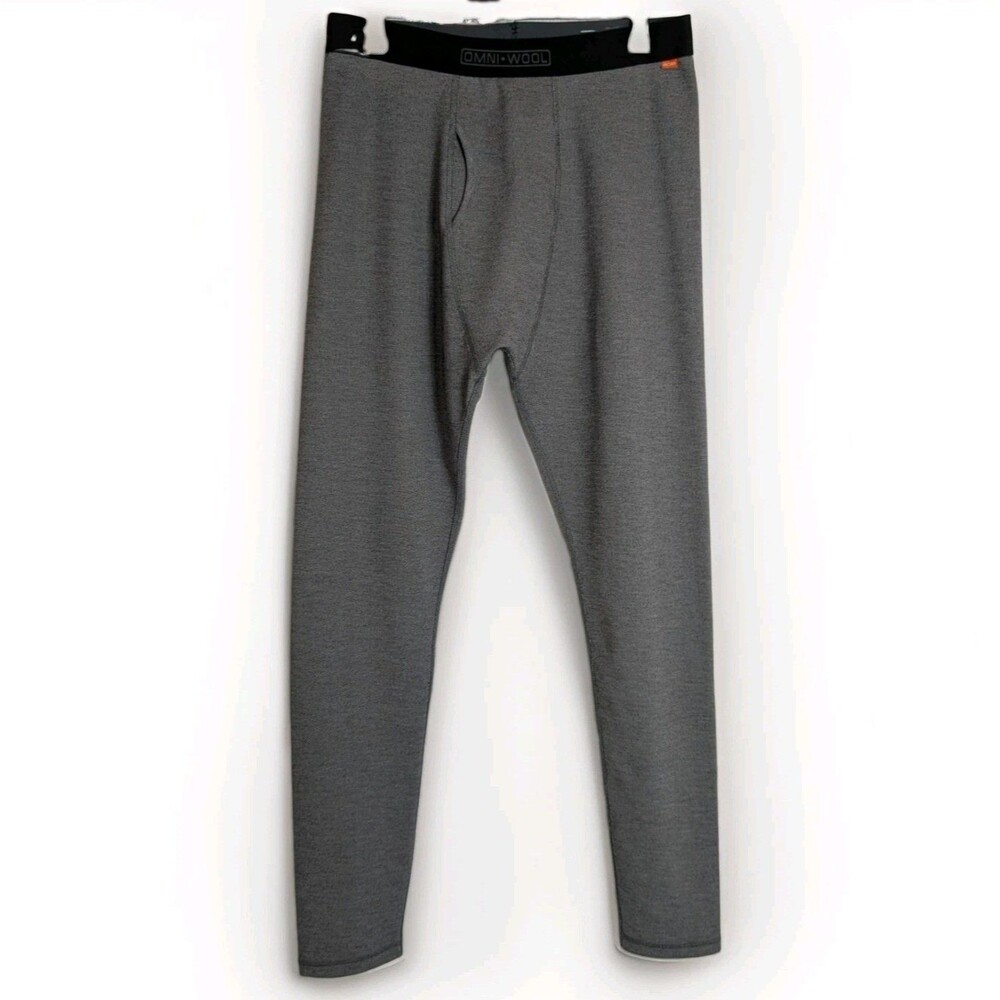OmniWool Base Layer Men’s Gray Leggings Pants US Size Large Wool Blend